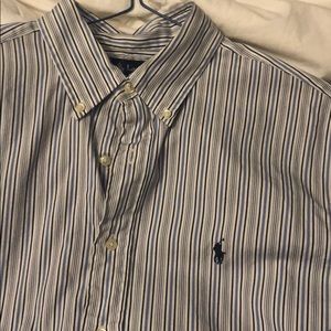 Long sleeve polo dress shirt